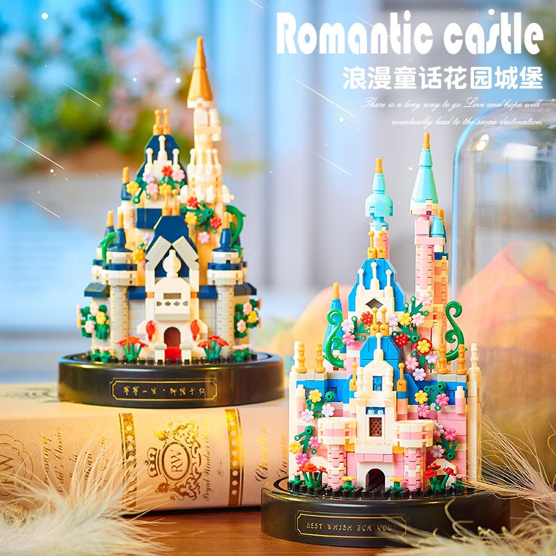 Đồ Chơi lego Lắp Ráp Lâu Đài Và Cây Hoa Anh Đào Cầu Vồng Cho Bé Gái