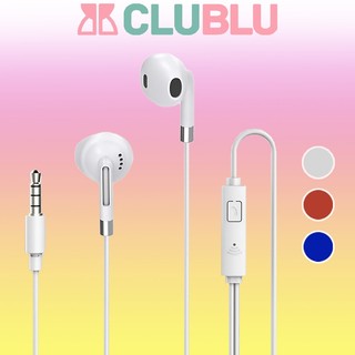 <CLUBLU> Tai Nghe Nhét Tai Có Dây 3.5mm Wired Earphones In Ear Giá Rẻ Siêu Bền điện Thoại Di động Phụ Kiện đàm Thoại Chơi Game Trên điện Thoại Ai Phôn Không Gây Đau Tai Khi Sử Dụng Trắng đỏ Xanh