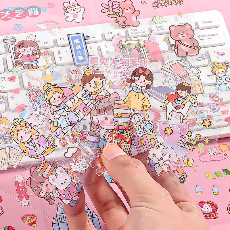 50 Miếng Dán anime pet Chống Thấm Nước Không Cắt Hình Dễ Thương Cho Học Sinh Và Bé Gái