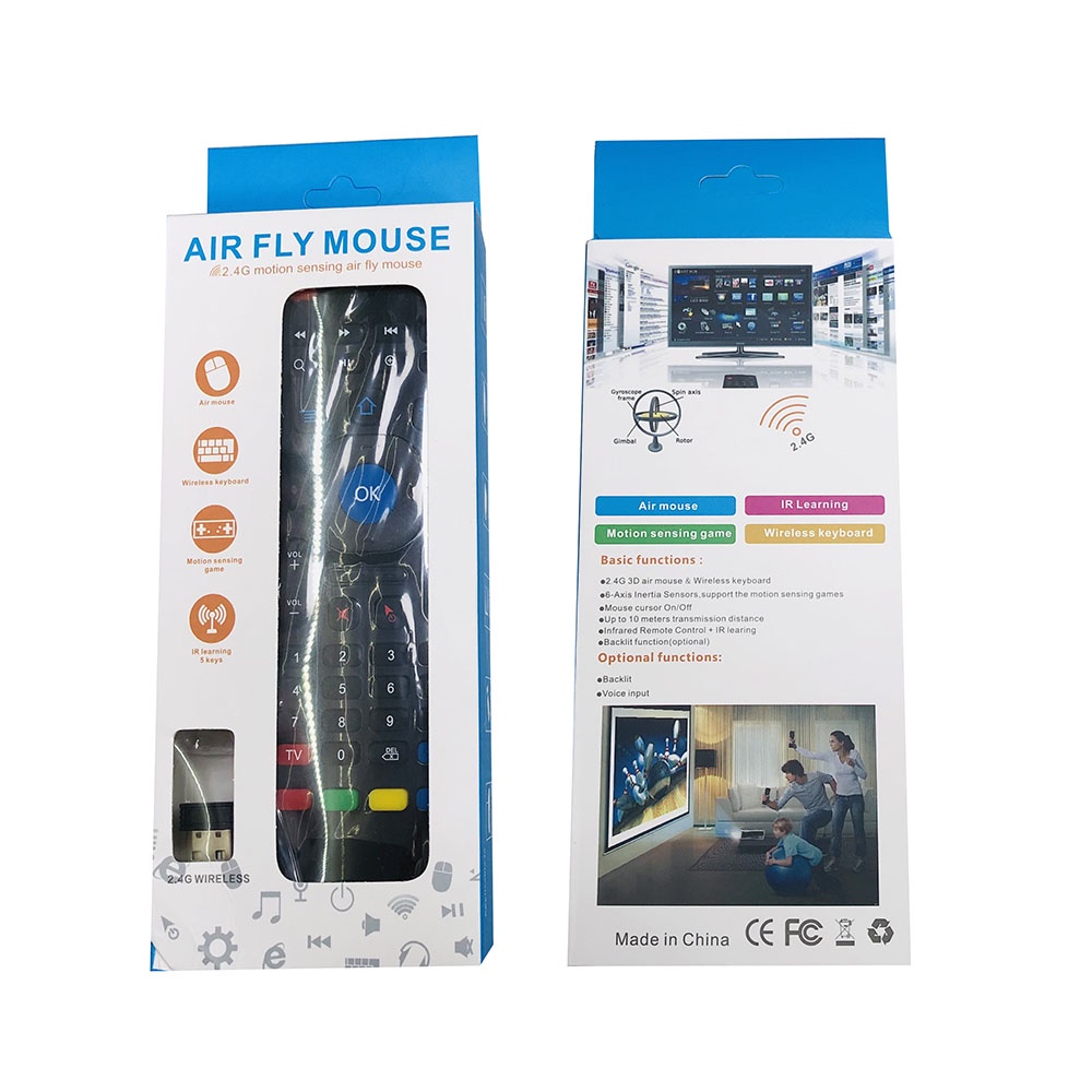 MX3 Backlit Air Mouse Điều khiển từ xa bằng giọng nói thông minh Bàn phím không dây RF 2.4G cho X96 