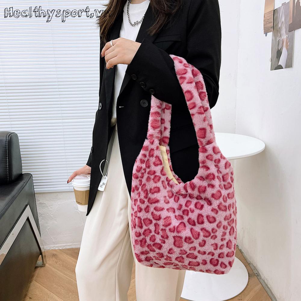 Thời Trang Túi Xách Tote Cỡ Lớn Phối Lông Xù Cho Nữ