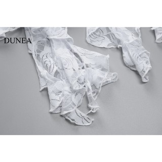 DUNEA Đầm Nữ Phối Ren Quyến Rũ Gợi Cảm