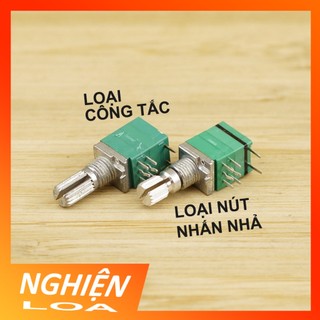 Biến trở/chiết áp 8 chân b10k b20k b50k b100k volume - công tắc/nút nhấn 2 trong 1