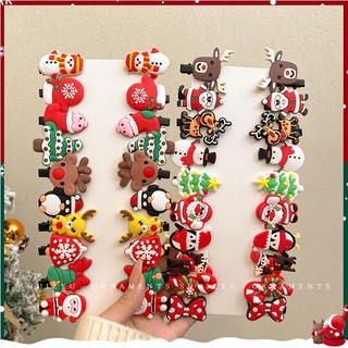 Set Kẹp Tóc Dễ Thương Phong Cách Giáng Sinh