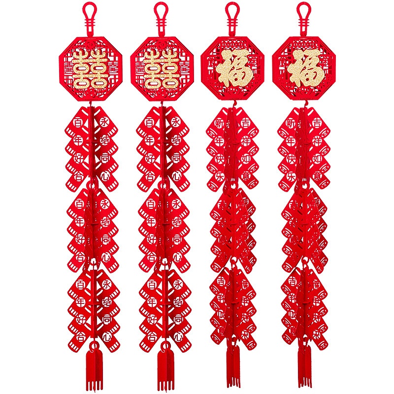 Mới Phụ Kiện Treo Trang Trí Năm Mới 2024 cny spring longnian fu
