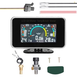 Đồng Hồ Đo Áp Suất Dầu Kỹ Thuật Số 3 Trong 1 9-36v Cho Xe Hơi Xe Tải suv rv