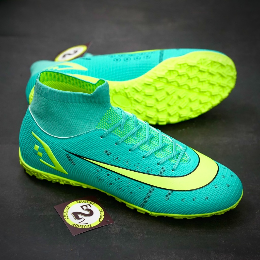 Giày bóng đá nam Mer Vapor 15 cao cổ, giày đá banh cỏ nhân tạo đã khâu đế - 2EVSHOP