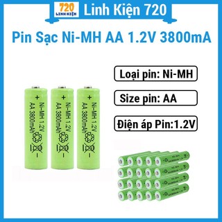 Pin sạc ni-mh aa 1.2v 3800ma thường dùng cho đèn pin len, pin máy ảnh,..