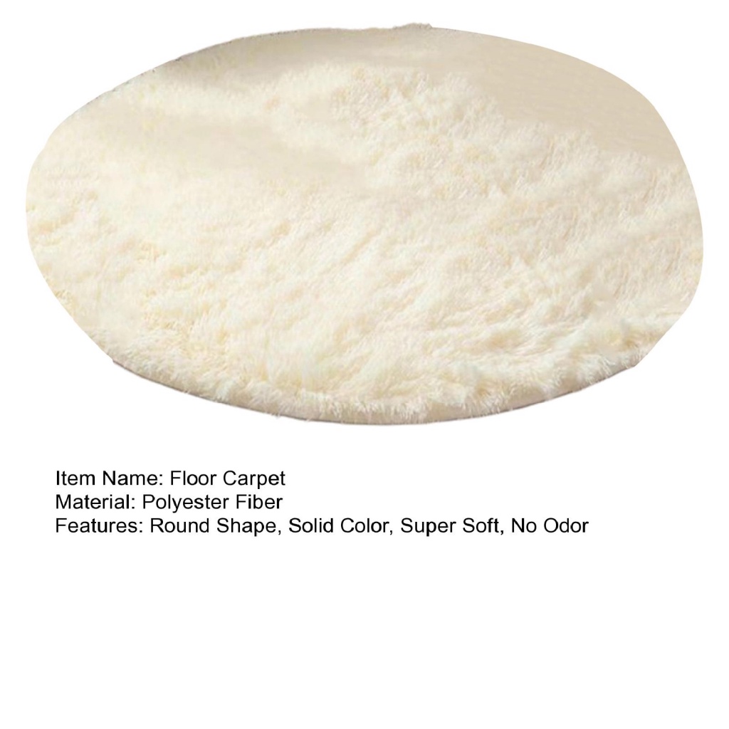 Thảm Lông Siêu Mềm Chống Trượt Hình Tròn Sang Trọng Cho Phòng Ngủ