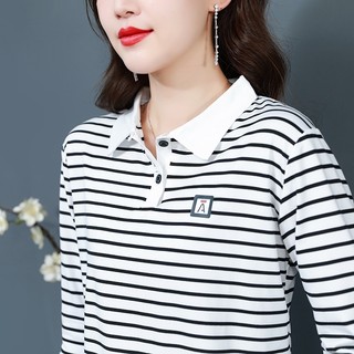 Áo Thun Nữ Dài Tay Thu Đông 2022 Thời Trang Áo Sơ Mi POLO Nữ Phong Cách Mới Bao Bụng Thịt Top Giảm Tuổi Đáy Áo INS