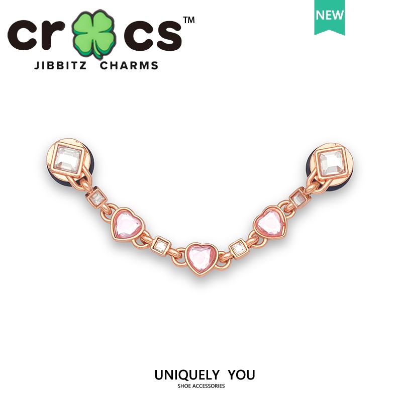 Vòng Cổ Kim Loại Mặt Hình Giày crocs Đính Đá Hồng Dễ Thương