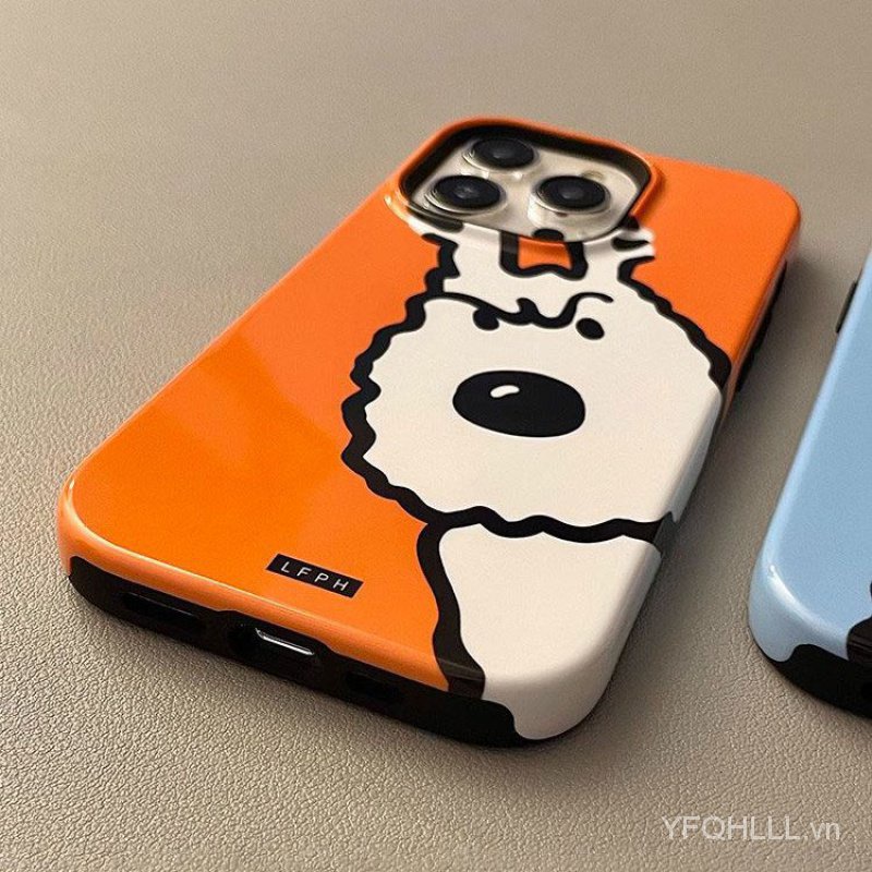 Ốp Điện Thoại Hai Lớp Hình Chú Cún Cho iphone11 12 13 14 15 12promax 13promax 14pro 14promax x xs xr lyj9