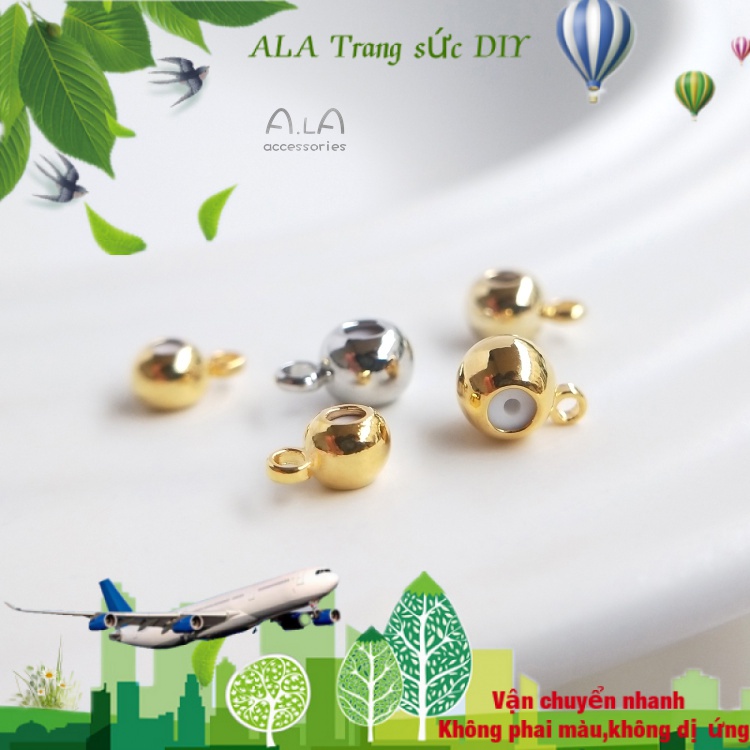 💖Trang sức DIY phụ kiện💖18K mạ vàng giữ băng mặt dây chuyền Trang chủ vị trí hạt điều chỉnh hạt DIY phụ kiện trang sức chuỗi hạt ngăn cách