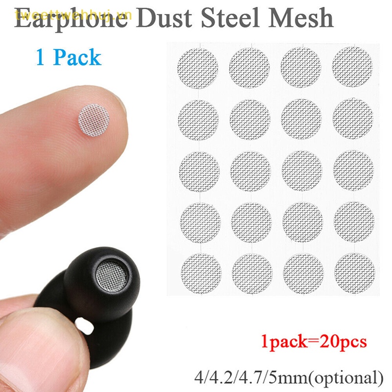 Tweehuj Set 20 Lưới Thép Bọc Tai Nghe Chống Bụi 4mm 4.2mm 4.7mm 5mm vn