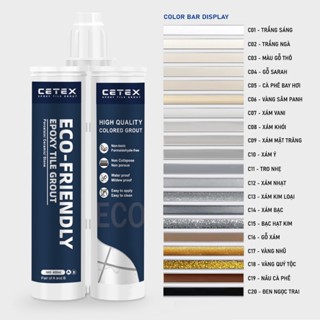  Combo 5 chai keo chít mạch epoxy keo chà ron 2 thành phần Cetex chống thấm bám bẩn nấm mốc 