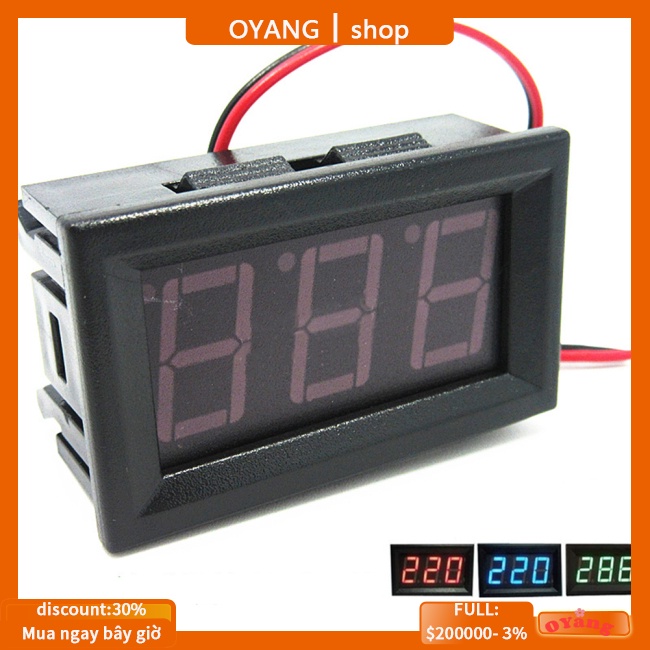Vôn Kế Kỹ Thuật Số Màn Hình led 0.56 inch 2 Dây Chuyên Dụng Sự Bảo Vệ