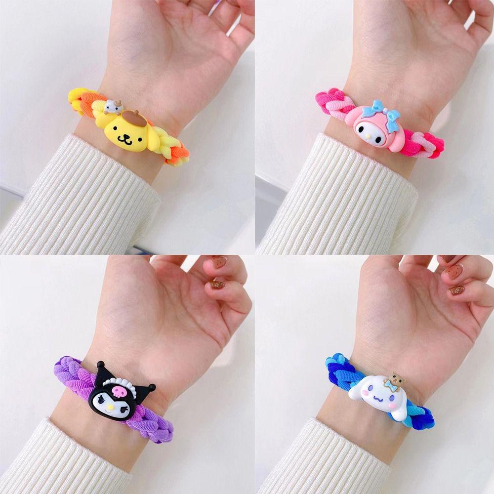 Maxg Vòng Tay Dây Thun Buộc Tóc Kiểu Hoạt Hình kuromi Đáng Yêu Màu Kẹo Cho Cặp Đôi