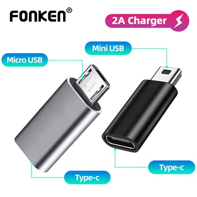 Flyken Đầu Chuyển Đổi miniusb / micro Sang type c 5 pin mini usb male Sang type c female Cho gopro mp3 Điện Thoại