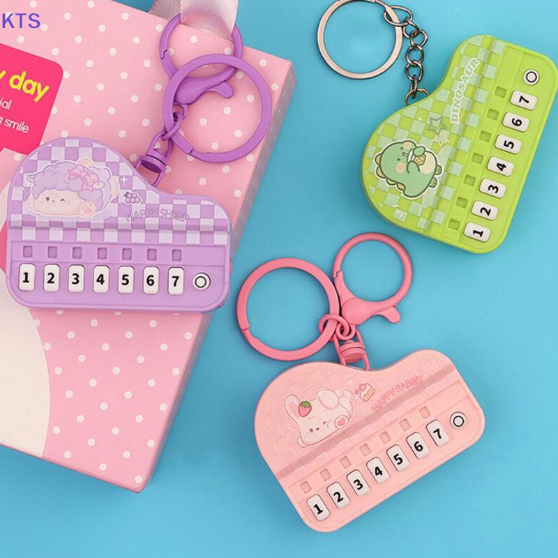 Kts Móc Khóa Hình Đàn piano Điện Tử mini Dạ Quang