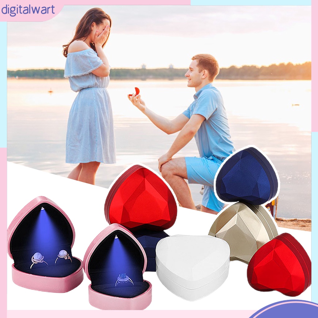 Có Đèn led Kích Thước Nhỏ Gọn Có Túi Đựng Nhẫn Đính Hôn / Cầu Hôn
