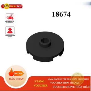 Combo 5 gạch 2x2 tấm tròn nhô ra ở giữa có lỗ - phụ kiện moc tương thích part 18674