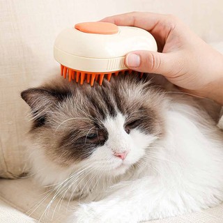 Cat Steam Brush, 3 In1 Avocado Shape Pet Electric Spray Massage Comb, Portable Anti Flying Hair Steamy Cat Brush Dog Comb Pet