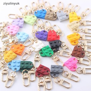Set 2 móc khóa tình bạn hình viên gạch trái tim dễ thương