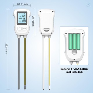 Dụng Cụ Đo Độ PH & Độ Ẩm Đất 3 Trong 1