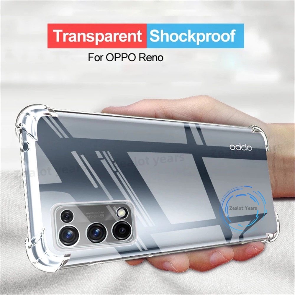 Dành Cho Oppo Reno 5 Pro Plus 5f Lite 5k 4G 5G Reno5 Reno5F Reno5K Ốp Điện Thoại Chống Sốc Mỏng Mềm TPU Silicon Trong Suốt Ốp Lưng