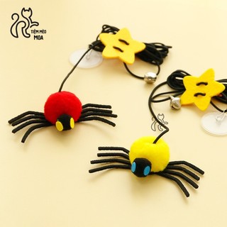 Câu mèo dán tường con nhện - Đồ chơi cho mèo - Tiệm Mèo Moa
