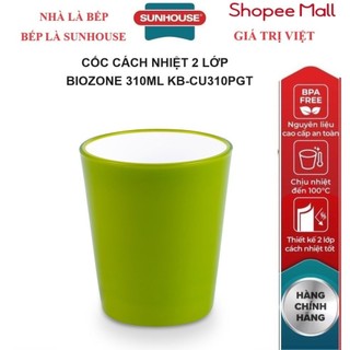 Cốc cách nhiệt 2 lớp biozone 310ml kb-cu310pgt