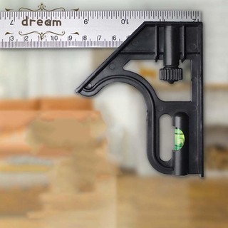 1*Angle Ruler Level Tool Measuring Range 0-300mm High Hardness Silver Black