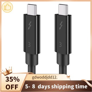 Cáp dữ liệu sạc nhanh loại c cho thunderbolt 3 40gbps 100w 5k 50cm