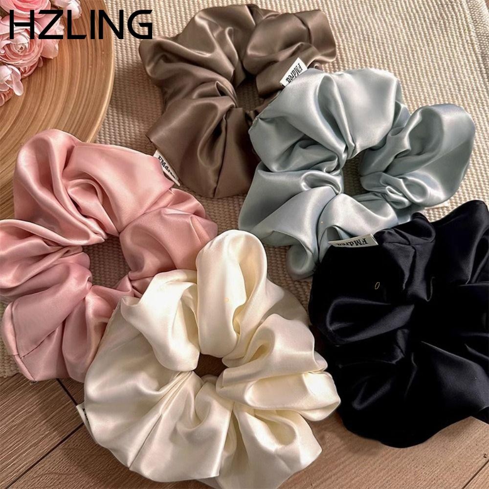 Dây buộc tóc đàn hồi HZLING Satin, Dây buộc tóc quá khổ 16cm thông thường, Dây buộc tóc co giãn lớn 