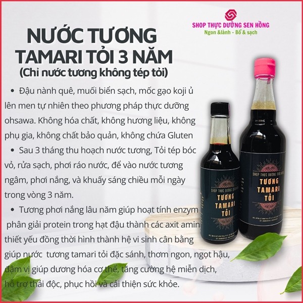 Nước tương tamari ngâm tỏi lâu năm - Trợ phương thực dưỡng Ohsawa