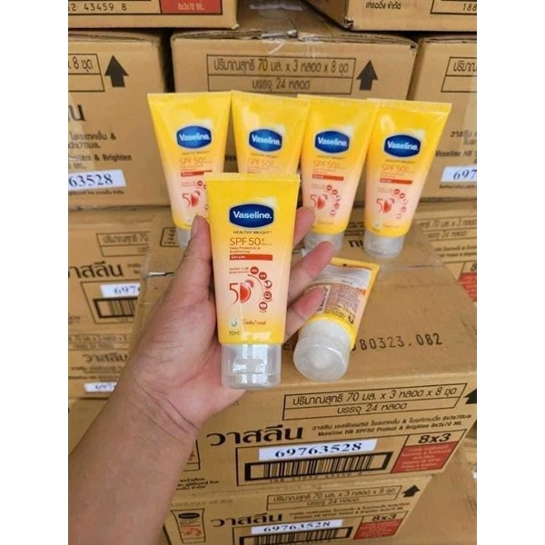 Vaseline Serum chống nắng cơ thể dưỡng da sáng khoẻ Vaseline 70ml SPF50+ - hàng khuyến mãi