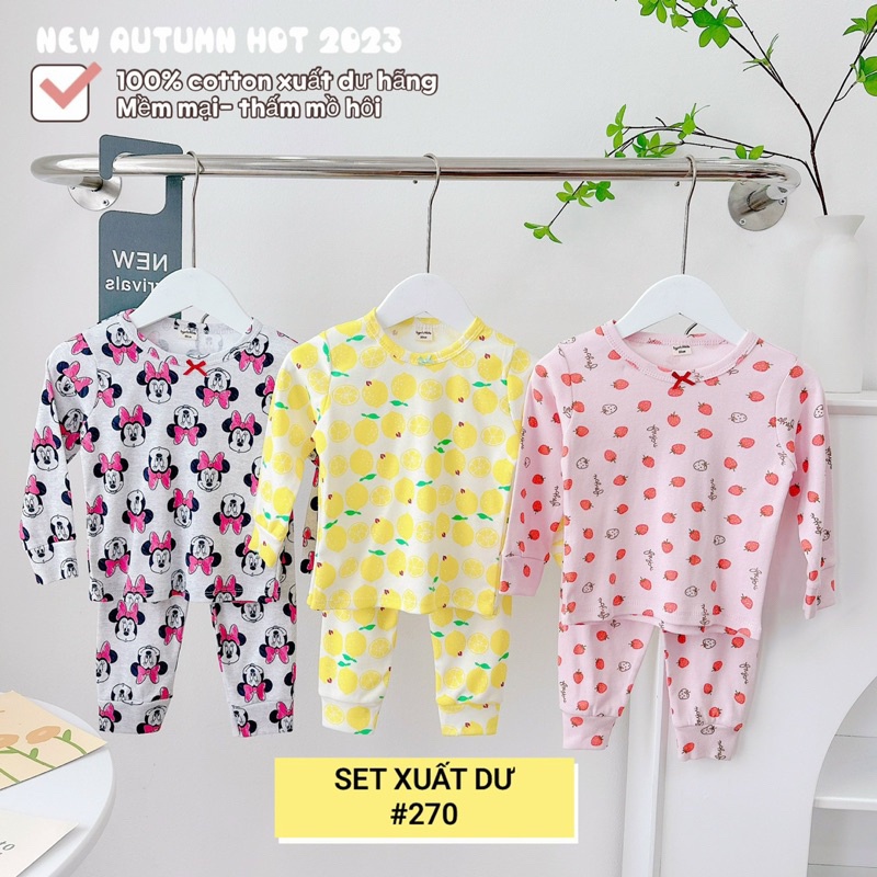 SET 3 BỘ XUẤT DƯ DÀI TAY BÉ GÁI