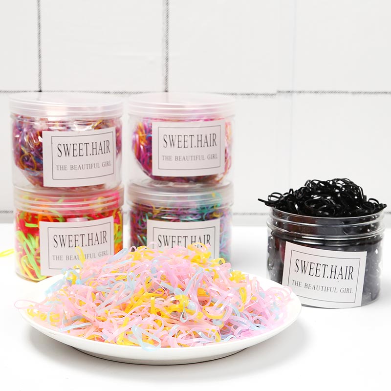 Dây Buộc Tóc Cao Su mini Co Giãn Nhiều Màu Dễ Thương Phong Cách Hàn Quốc Cho Bé Gái