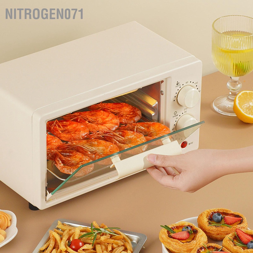 Lò nướng mini, lò nướng đa năng - 2 giá Dung tích 12L màu be Điều khiển thông minh Làm nóng hiệu quả cao cho nhà bếp gia đình CN cắm 220V - Nitrogen071