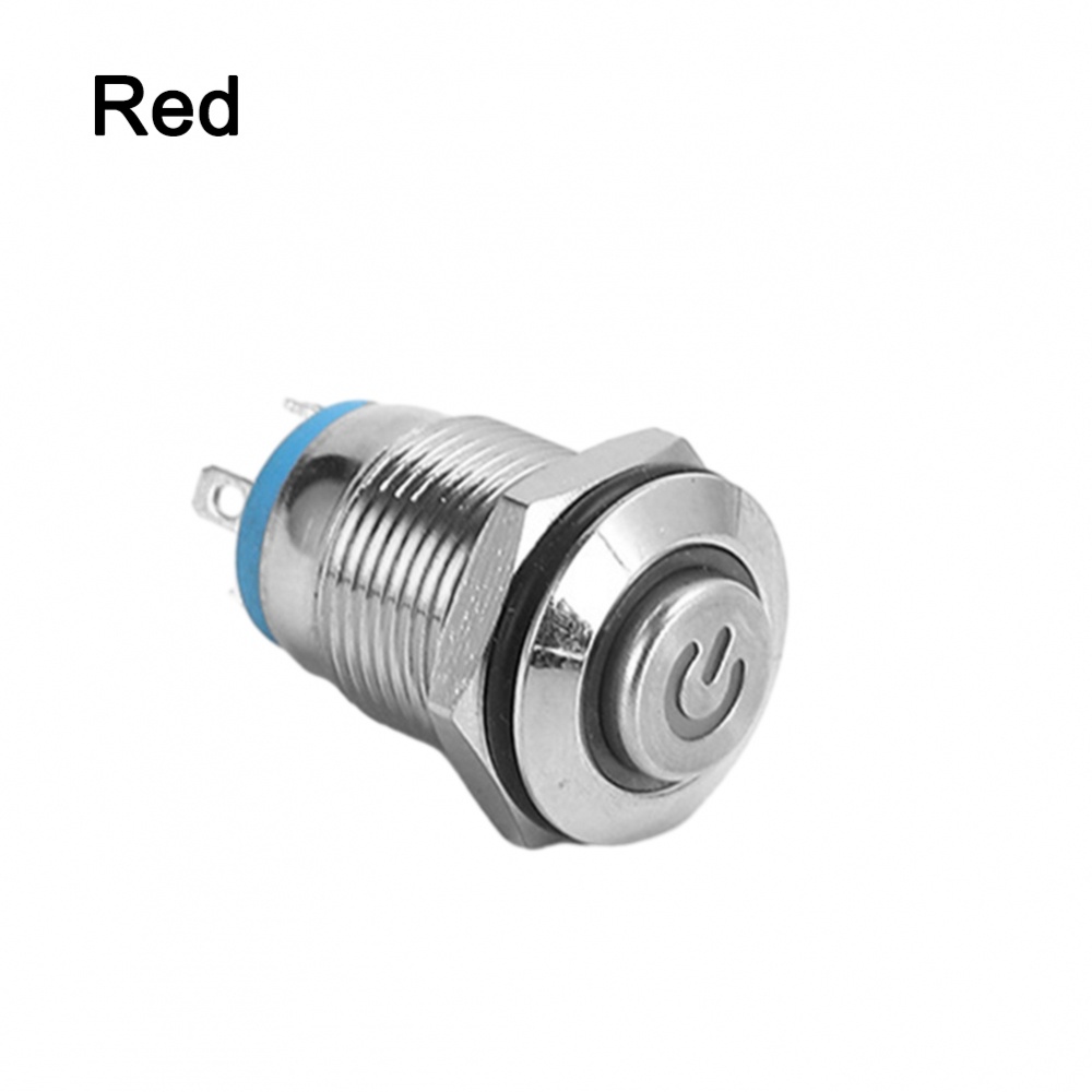 Nút Công Tắc Đèn led 12mm 12v-24v Bằng Kim Loại Chống Thấm Nước