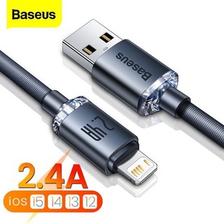 Dây sạc lP Baseus 2.4A dài 1m và 2m - CRY4 Cáp bọc dù dùng cho lPhone 6 7 8 xsmax 12 13 11