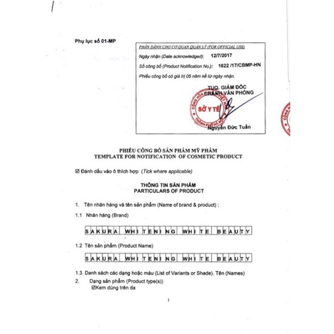 SAKURA WHITENING - VIÊN SERUM DƯỠNG DA