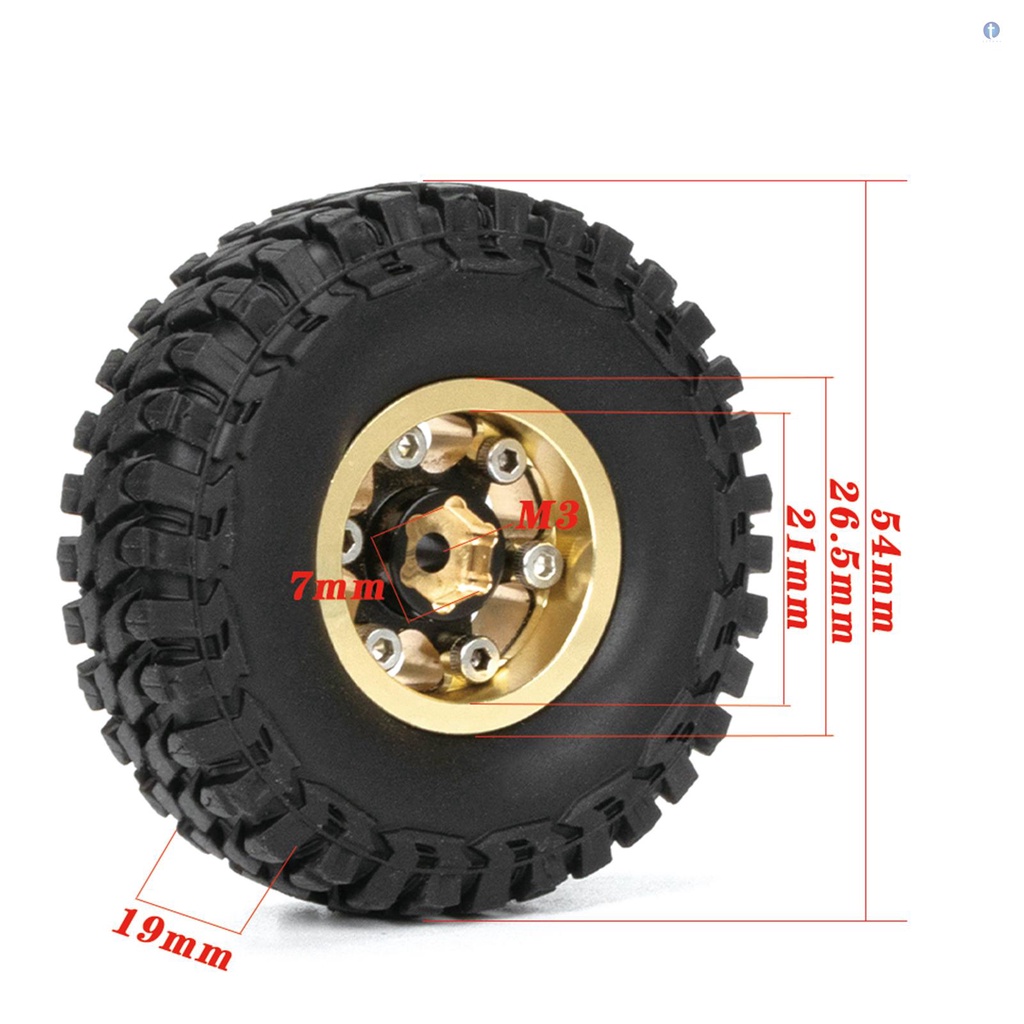 Rc Set 4 BáNh Xe Thay Thế Cho Xe rc 1 / 24 axial scx24 rc