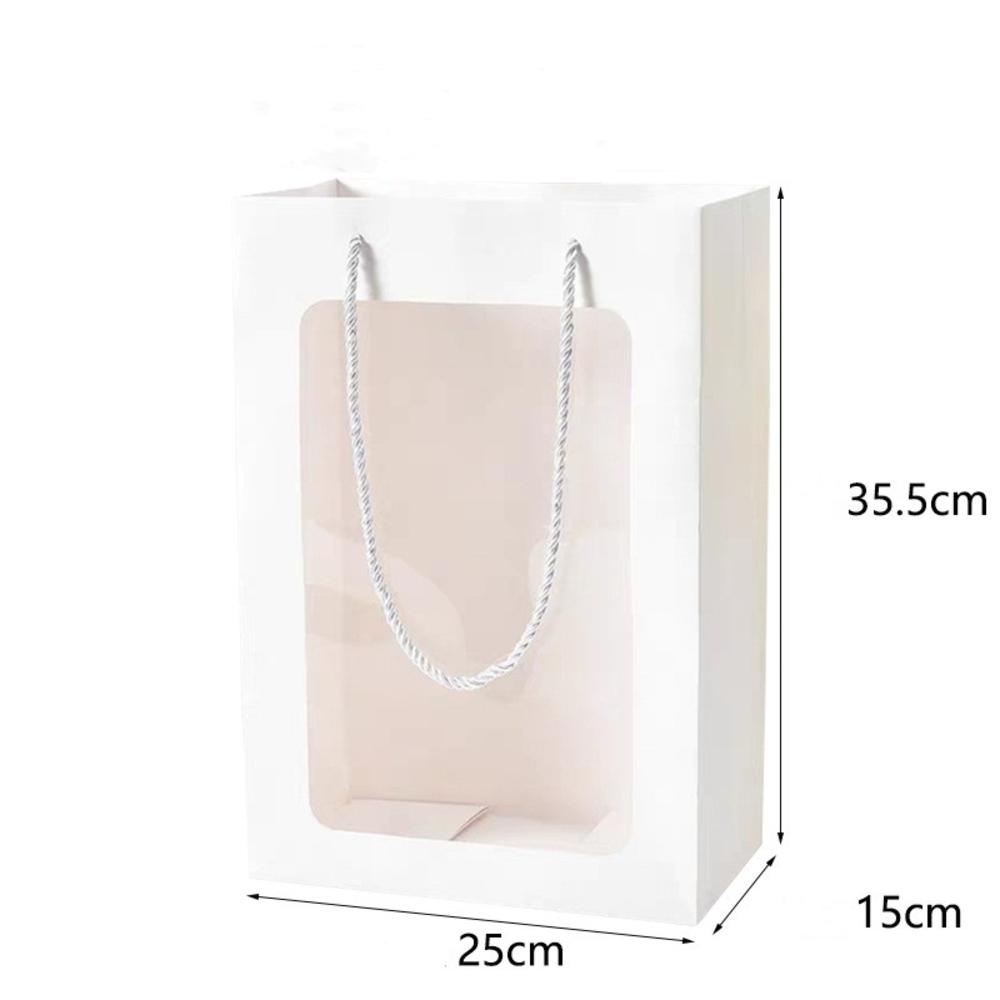 Túi Xách Mua Sắm Bằng Giấy kraft Đính Hoa Xinh Xắn