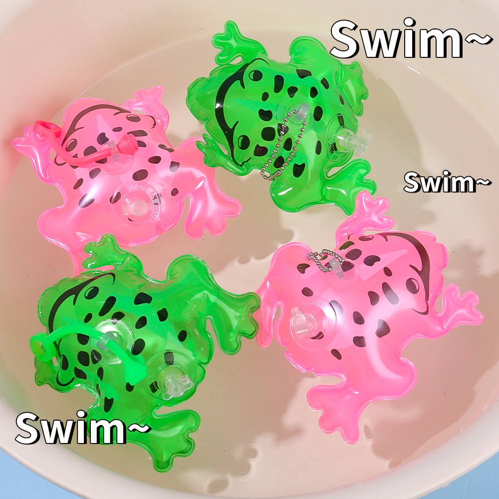 Mặt Dây Chuyền Bong Bóng Bơm Hơi mini Hình Ếch Vui Nhộn Cho Trẻ Em / Người Lớn / Móc Khóa Ếch Xanh Hồng / Túi Quà Sinh Nhật Mới Lạ