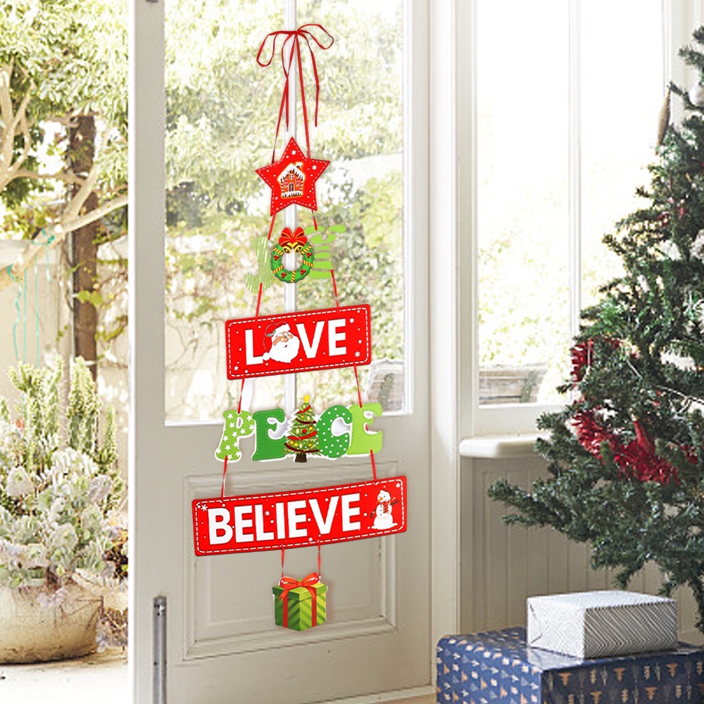 Phụ Kiện Treo Cửa Trang Trí Giáng Sinh / Năm Mới Hình Ông Già Noel / Nai Sừng Tấm / Người Tuyết / Nai Sừng Tấm