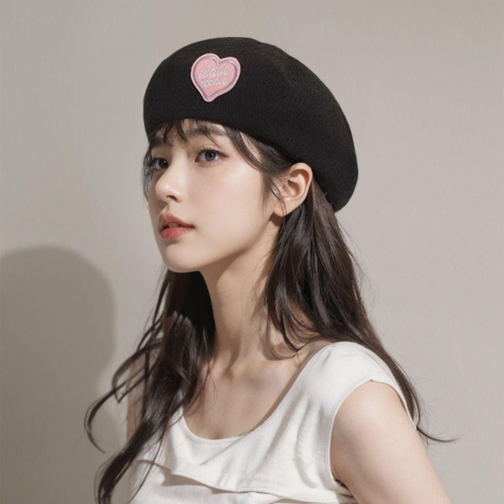 Stellaub Mũ beret Hình Trái Tim Phong Cách Hàn Quốc Dễ Phối Đồ Dành Cho Nữ