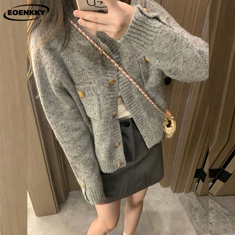 Áo khoác cardigan EOENKKY WMY23903H2 37Z230915 thời trang Hàn Quốc độc đáo đẹp mắt