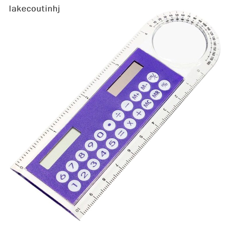 Lu Bán Chạy Thước Đo Thẳng mini Siêu Mỏng Với Máy Tính Năng Lượng Mặt Trời 10cm Cho Văn Phòng Trường Học