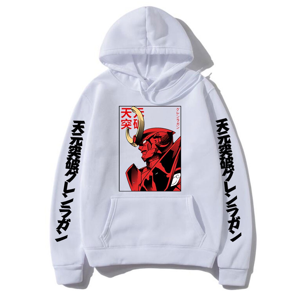 HOT Áo Hoodie Dáng Rộng In Hình Anime Tengen Toppa Gurren Lagann Mecha Thời Trang Cho Nam